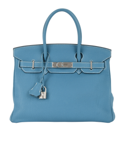 Birkin 30 In Blue Jean Togo, [M] (2009), B/DB/L/K/CL/Cert, 2*